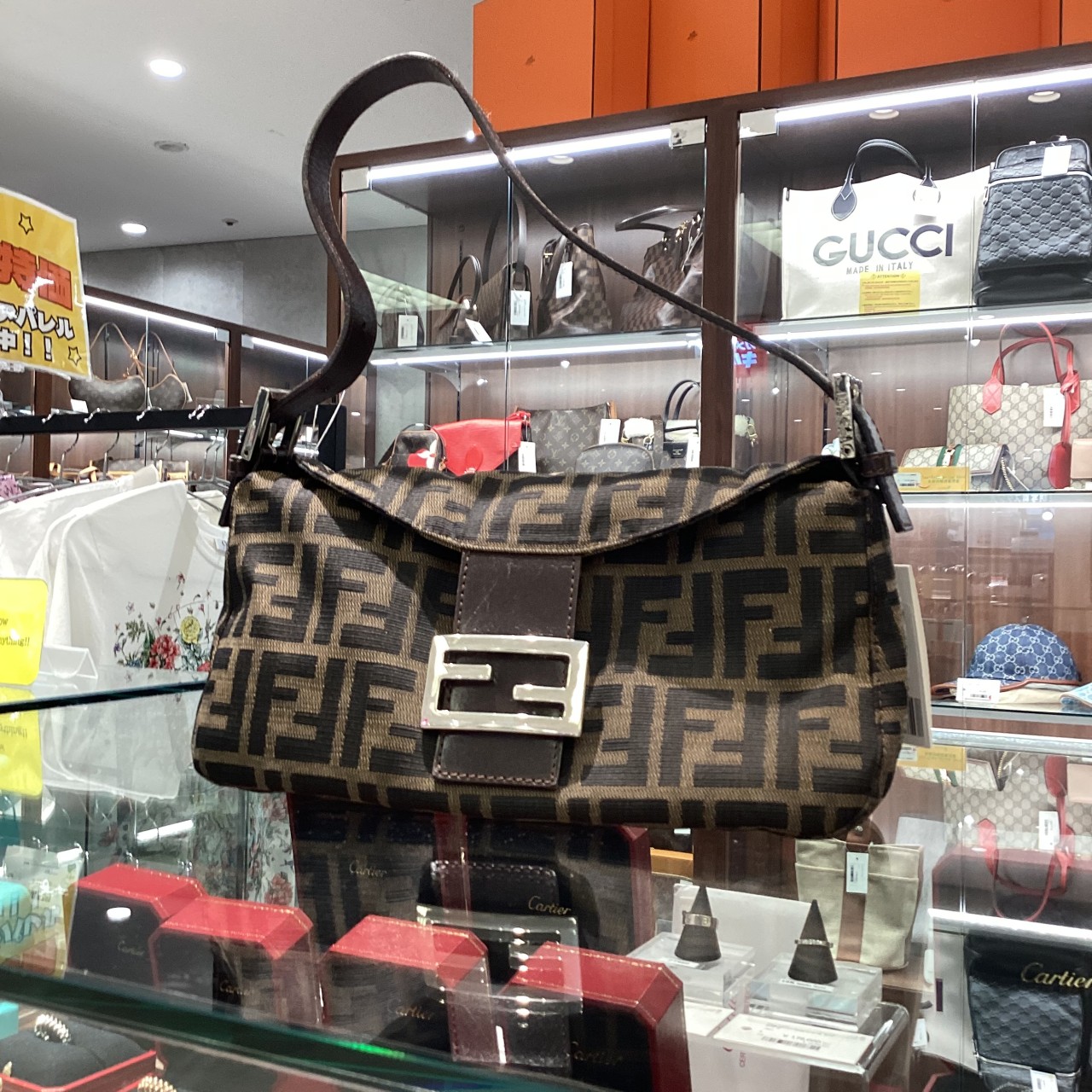 希少⭐フェンディ　ズッカ　シルバー金具　総柄　ハンドバッグ　ワンショルダー 販売商品:：フェンディ ズッカ柄 ワンショルダー｜上野マルイ